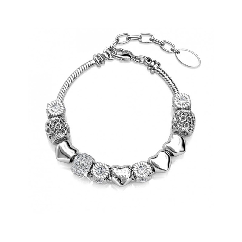 Bracelet Radiant Charm - Argenté et Cristal