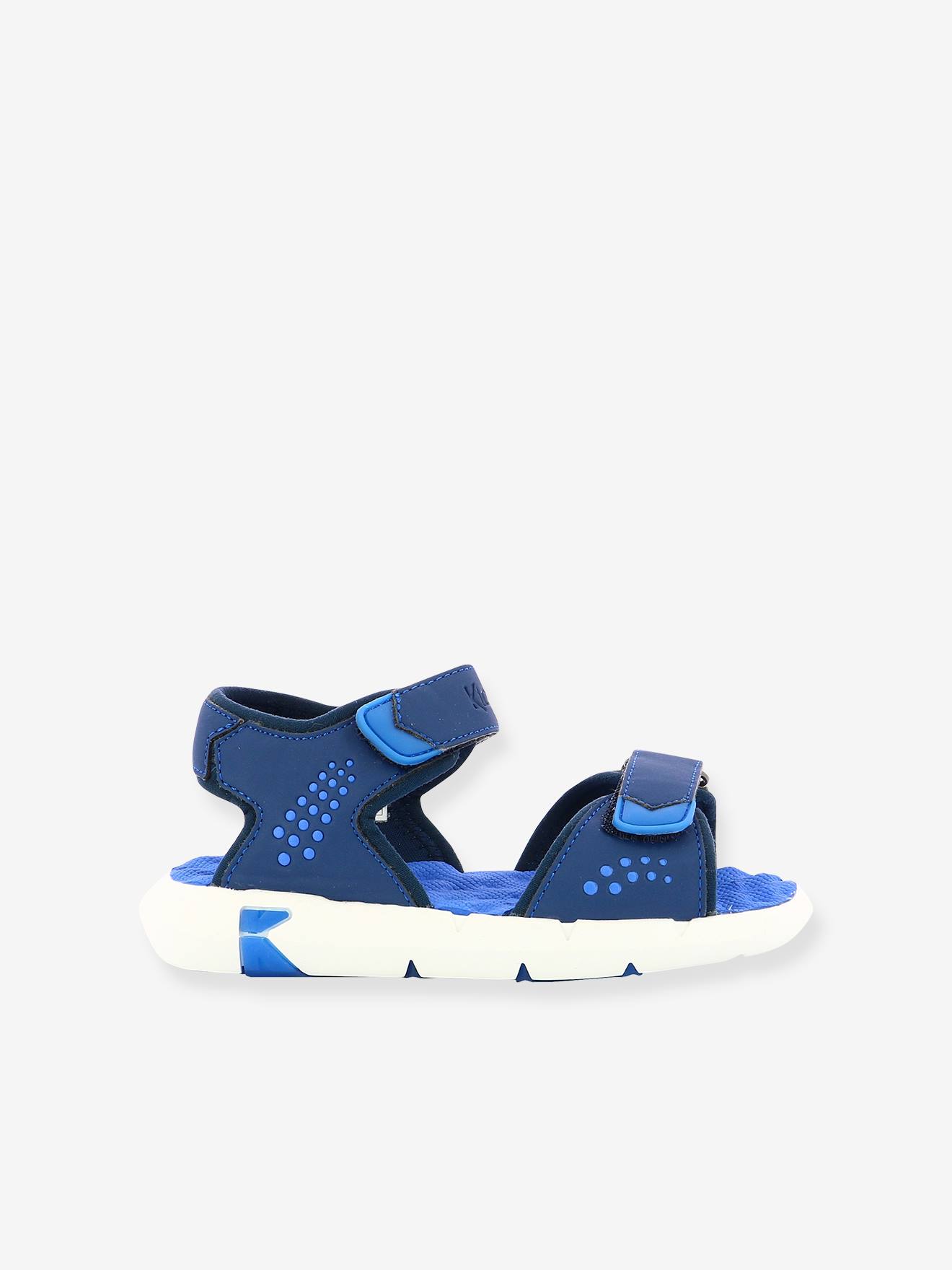 Sandálias infantis KICKERS® Jumangap azuis com fecho de velcro