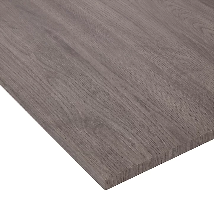 Tablette mélaminé chêne gris, 80 x 20 cm, ép.18 mm
