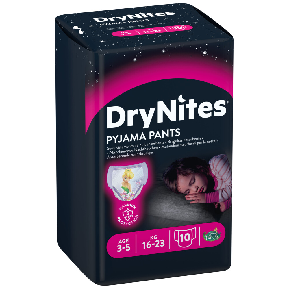3x DryNites Absorberende Luierbroekjes Girl 3-5 jaar10 stuks