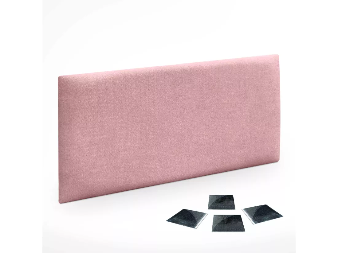 DHOME Lot de 1 Panneaux muraux en tissu auto-adhésifs Panneaux muraux absorbants acoustiques Protection contre les chocs (Rose, 50x40cm, x1)