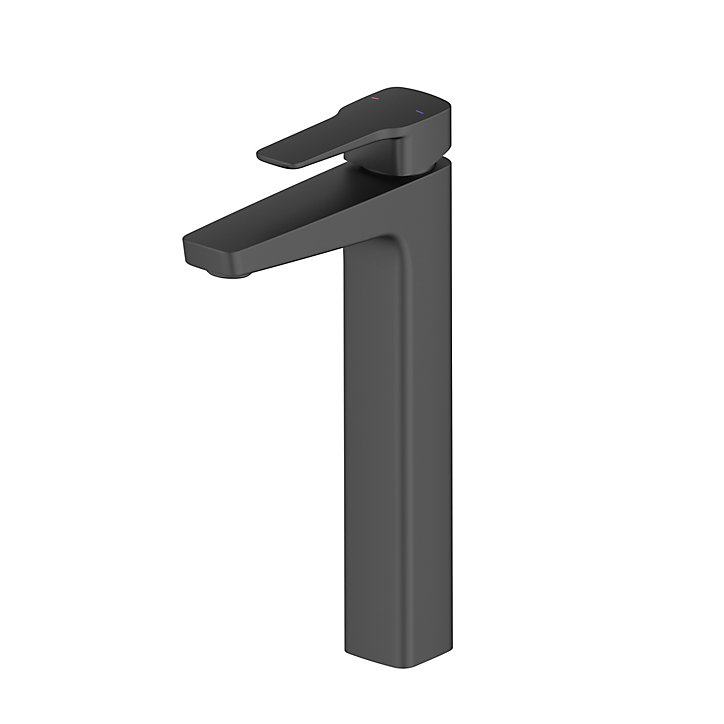 Mitigeur de lavabo noir GoodHome Teesta XL