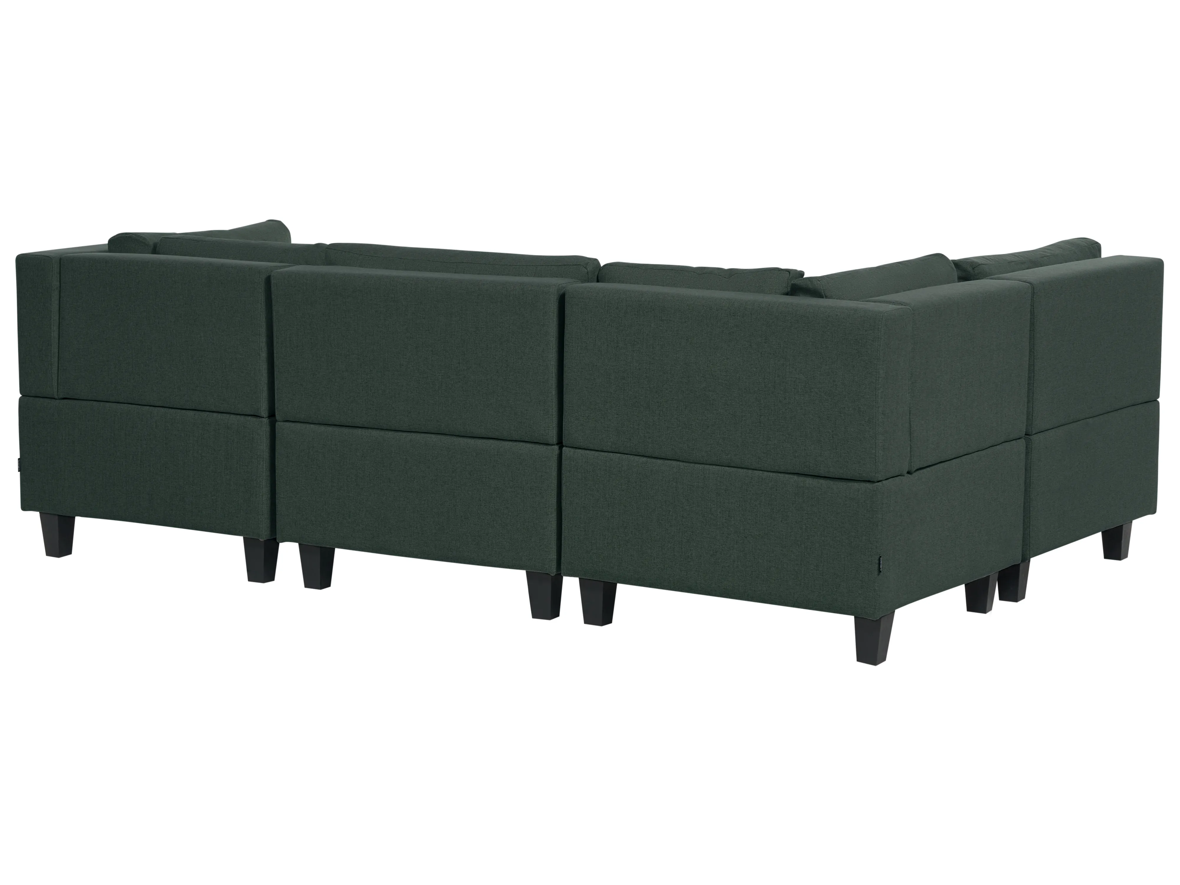 Modulaire U-vormige bank 5-zits UNSTAD Stof Donkergroen met ottomaan