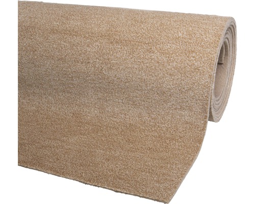 Velours tapijt Catania donkerbeige 400 cm breed (per meter verkocht)