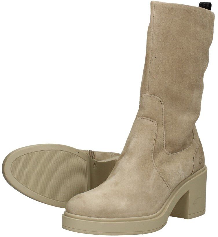 Mjus Enkellaarsjes Hak beige