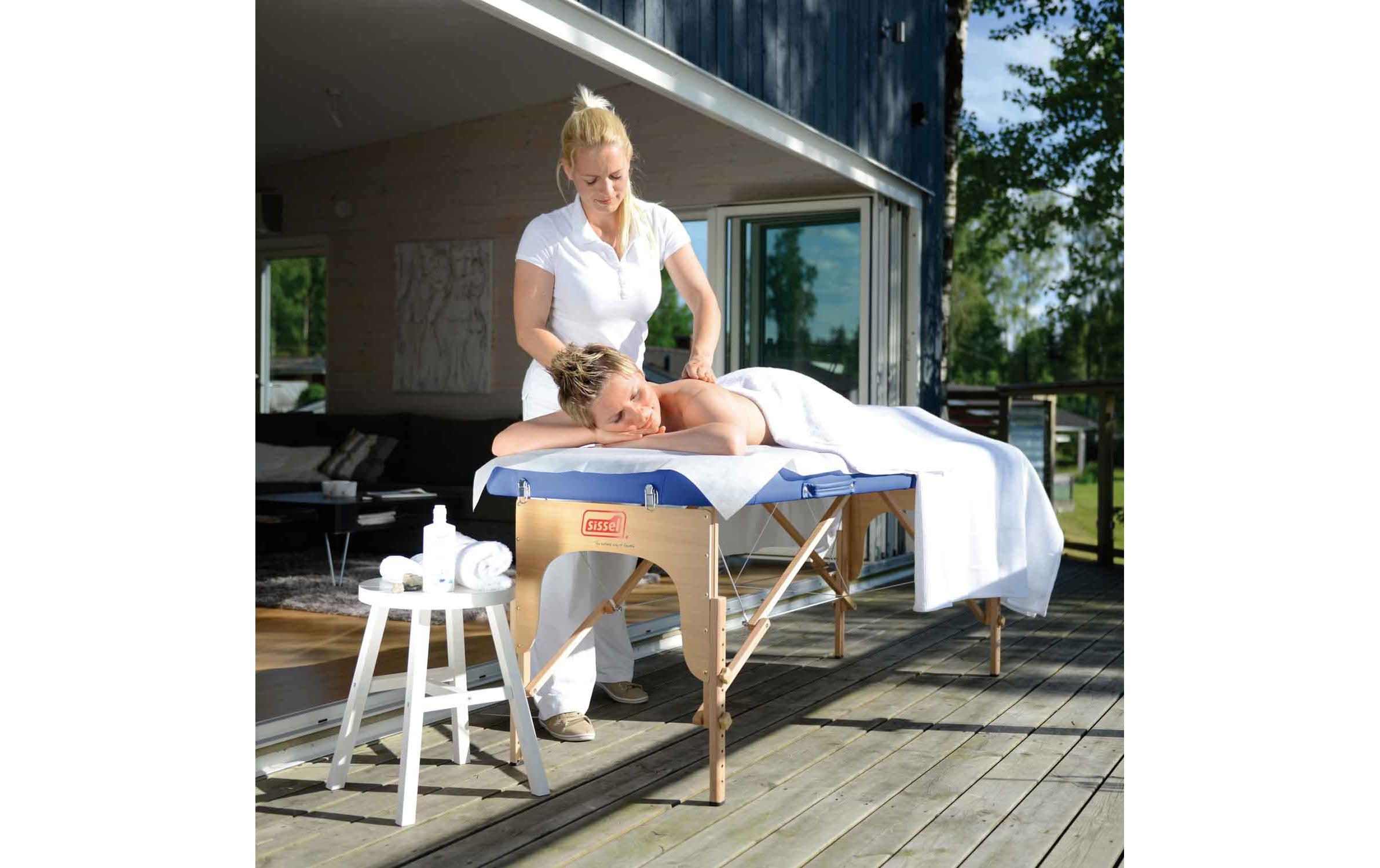 Koffermassagebank Robust inkl. Tragetasche und Kopfteilset<br>Massageliege