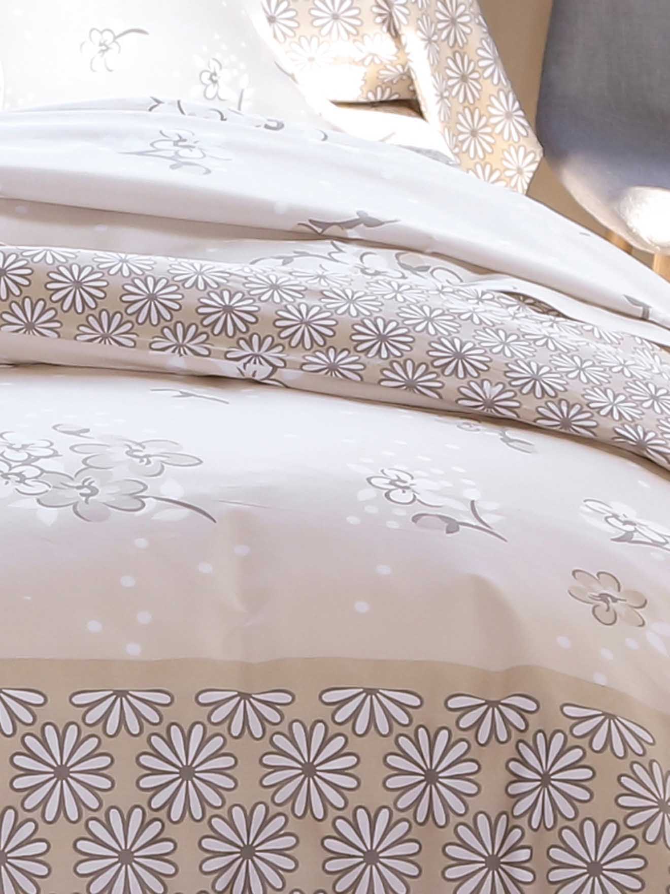 Drap-housse fleurettes