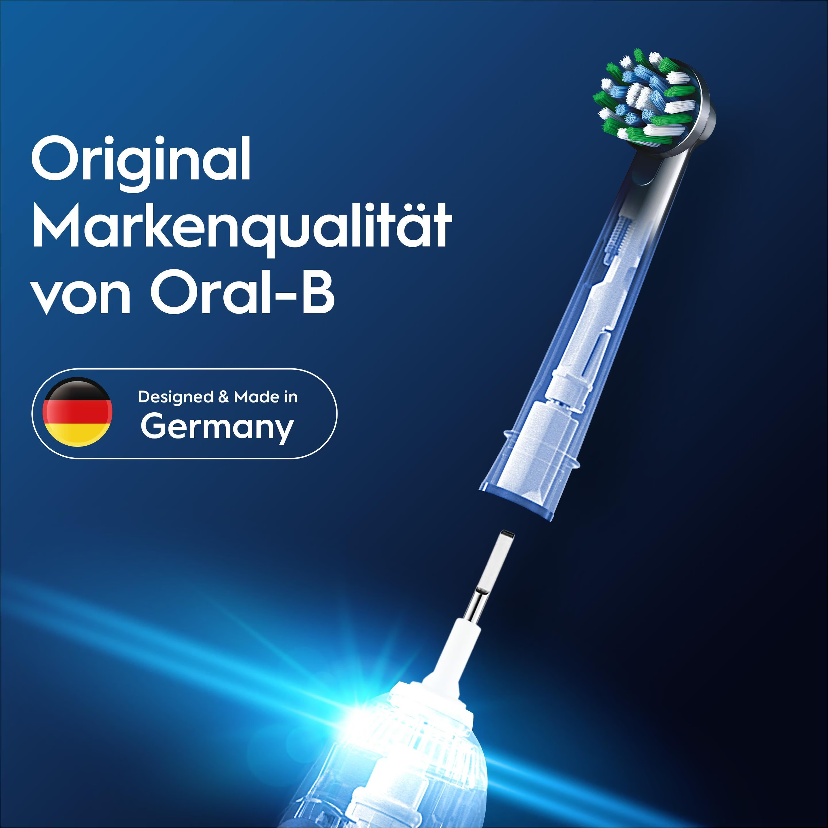 Oral-B - (6er Set) Pro Cross Action Ersatz Zahnbürstenkopf für Oral-B Elektrische Zahnbürsten (860229) - Schwarz