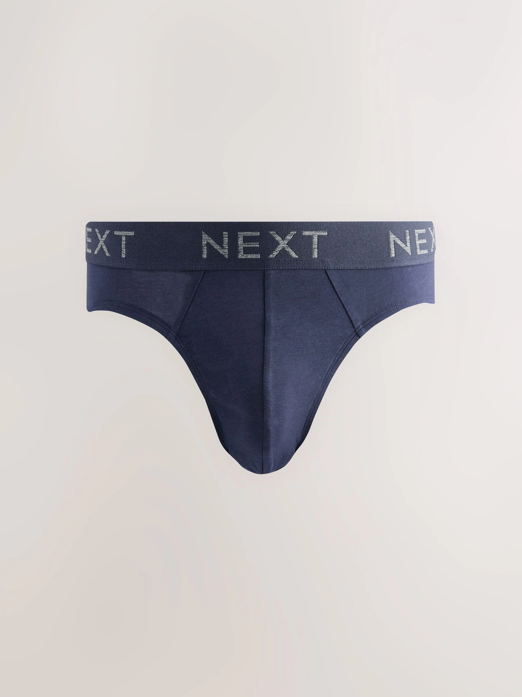 Blauw/grijs - Verpakking van 5 - Katoenrijke slips