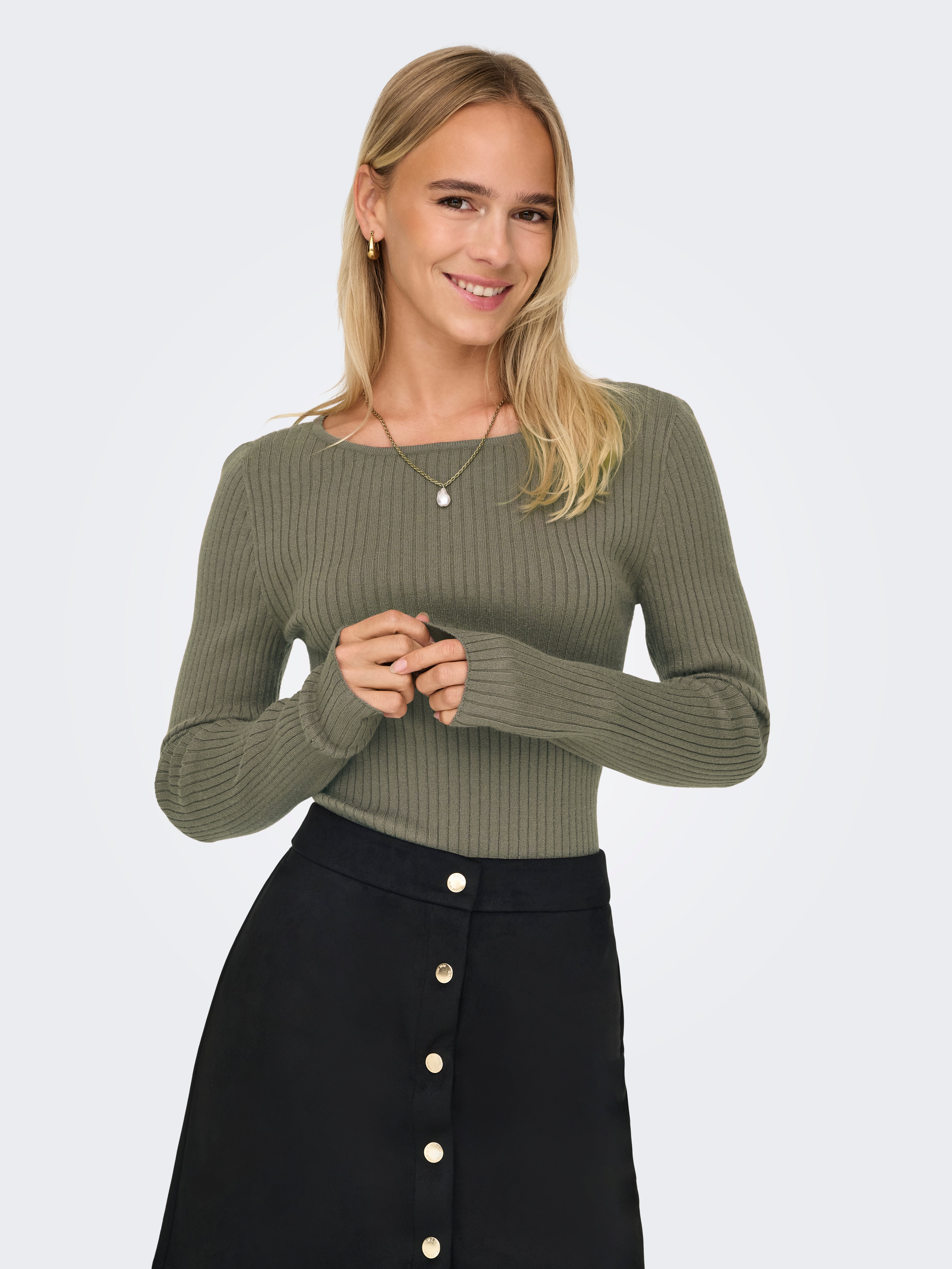 ONLIBI Strickpullover Walnut