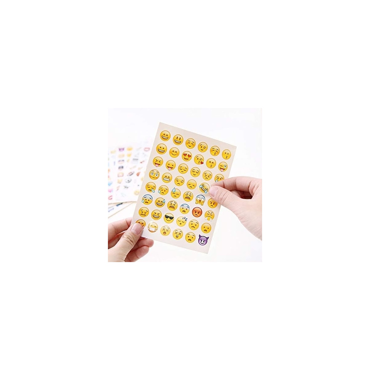 Emoji-klistremerker, 19 ark med over 900 klistremerker
