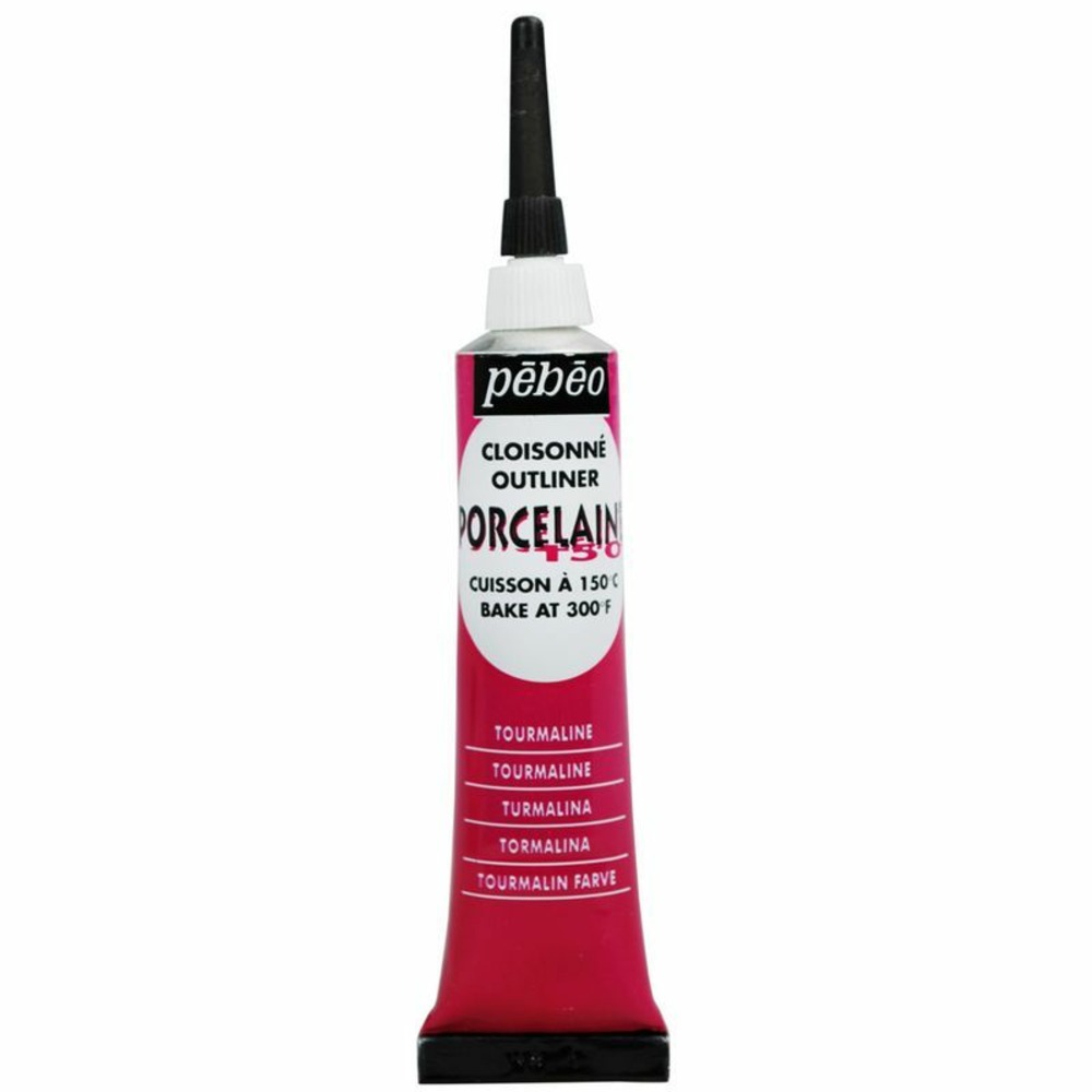 Peinture à l'eau brillante pour porcelaine - rouge - 20 ml
