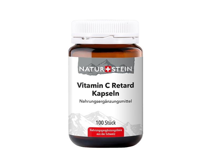 Naturstein Vitamin C 600 DR Kapseln 100 Kapseln Veganes Nahrungsergänzungsmittel gegen körperliche Schwäche