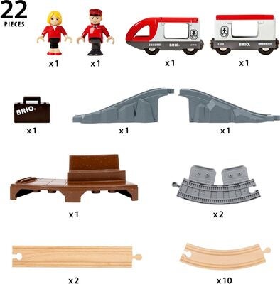 BRIO World 36079 Startsett Med Passasjertog