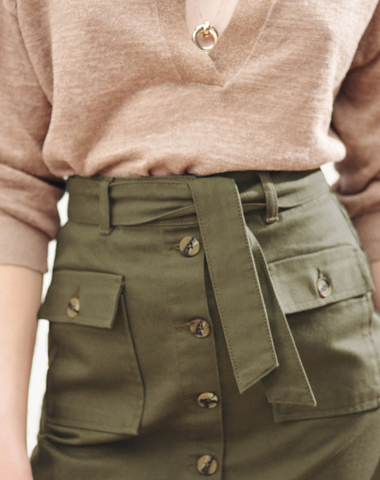 Caroll Jupe Safari militaire