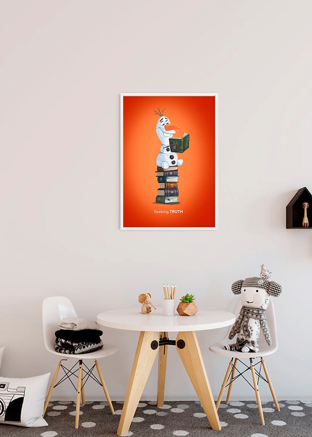 Komar Bild »Frozen Olaf Reading« Disney 1 Stk. tlg. Wandbild zur Dekoration im Kinderzimmer - ohne Rahmen