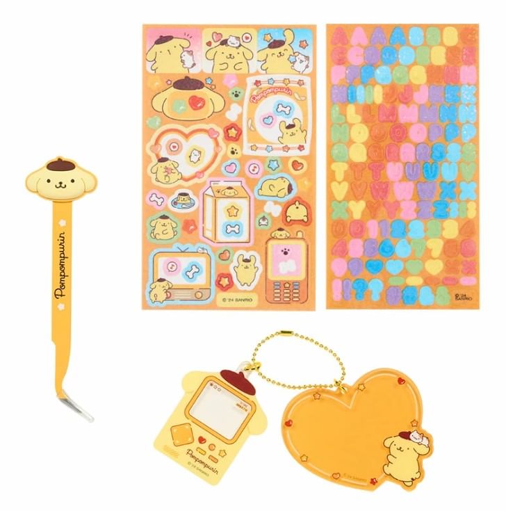Sanrio - Pompompurin Pincet Sticker Clip & Decoratieset