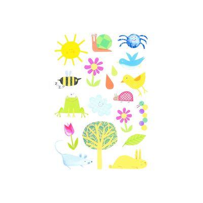 Maildor - 6 feuilles gommettes jardin