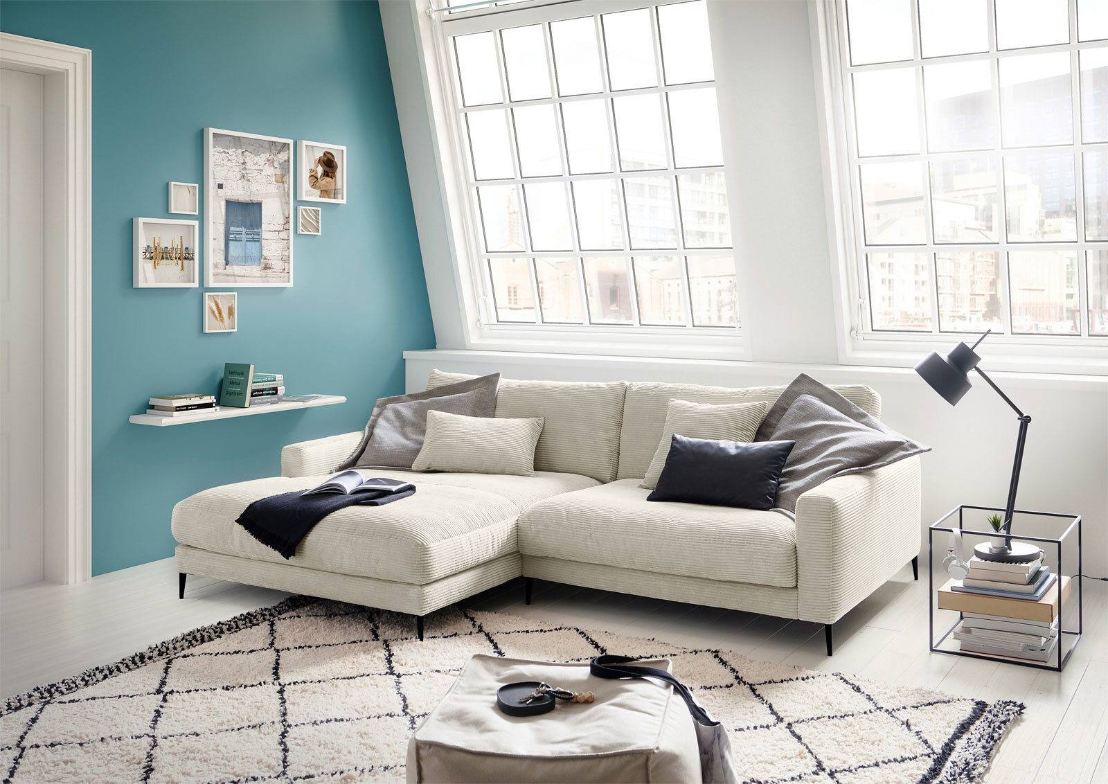 Ole Gunderson Ecksofa DOWNTOWN 170 x 272 cm Cord nature