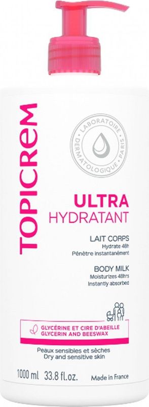 TOPICREM UH Body Milk - 1L - Hydratatie - Voor Droge Gevoelige Huid