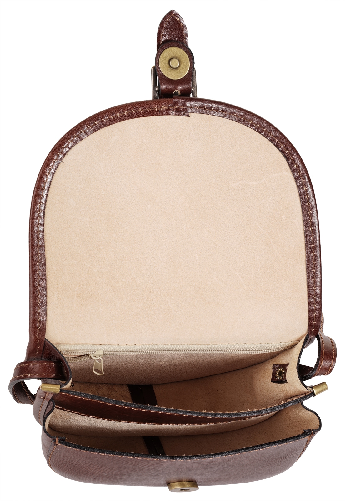 Piké Umhängetasche echt Leder, Made in Italy