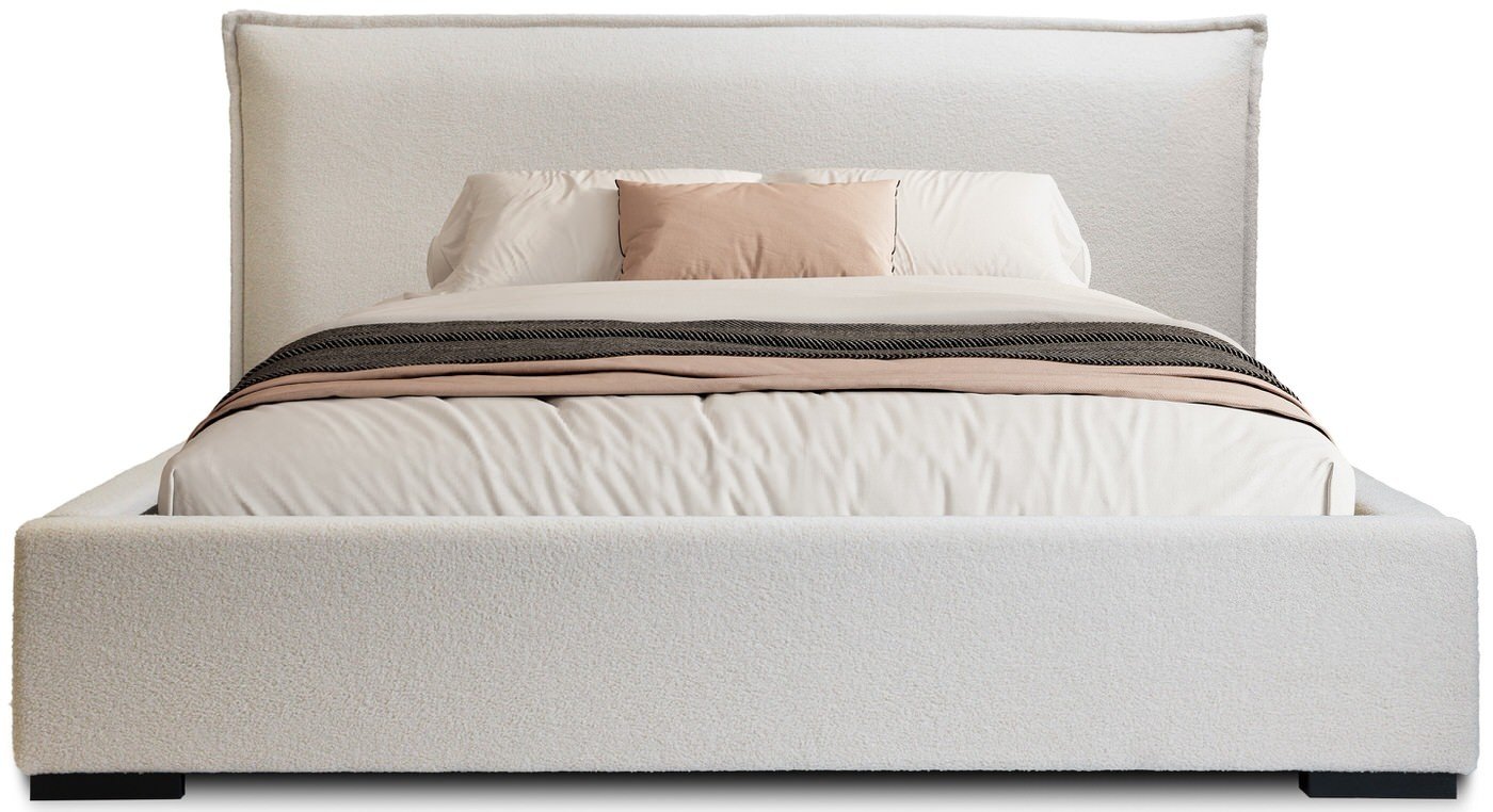 Trae Mobler Nevada 140 x 200 cm Bed Beige Bouclé