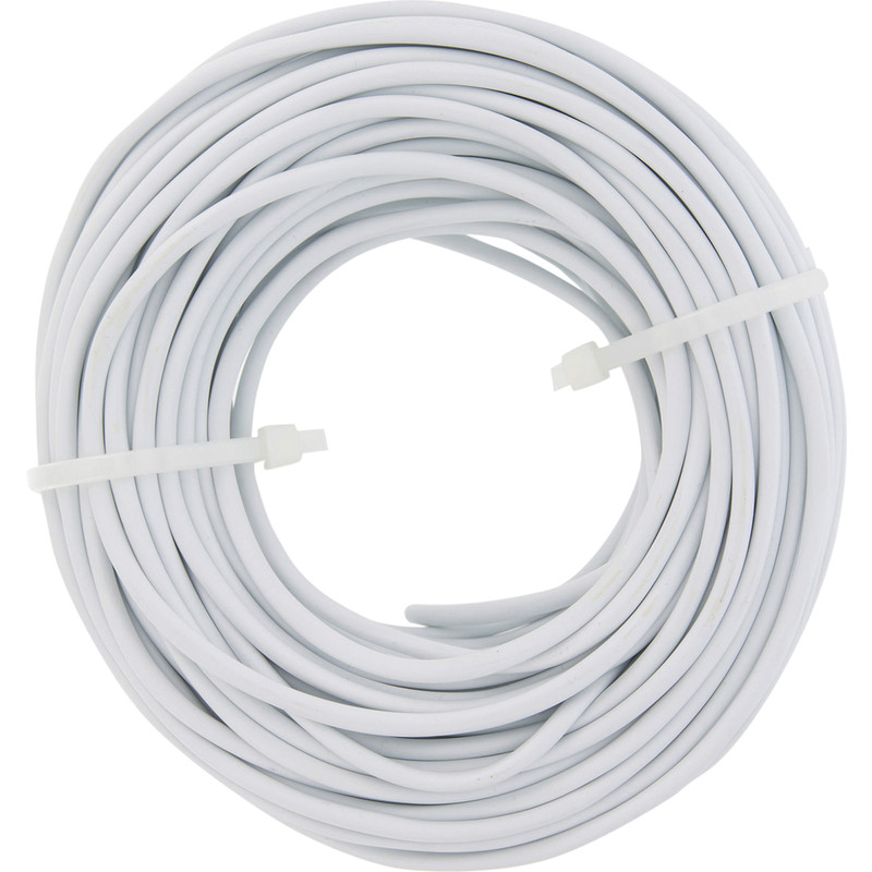 Signaalkabel rond 20m 2x0,5mm² Wit
