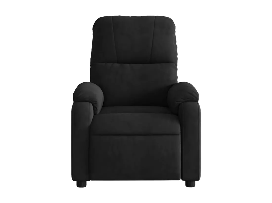 Fauteuil inclinable de massage noir tissu microfibre