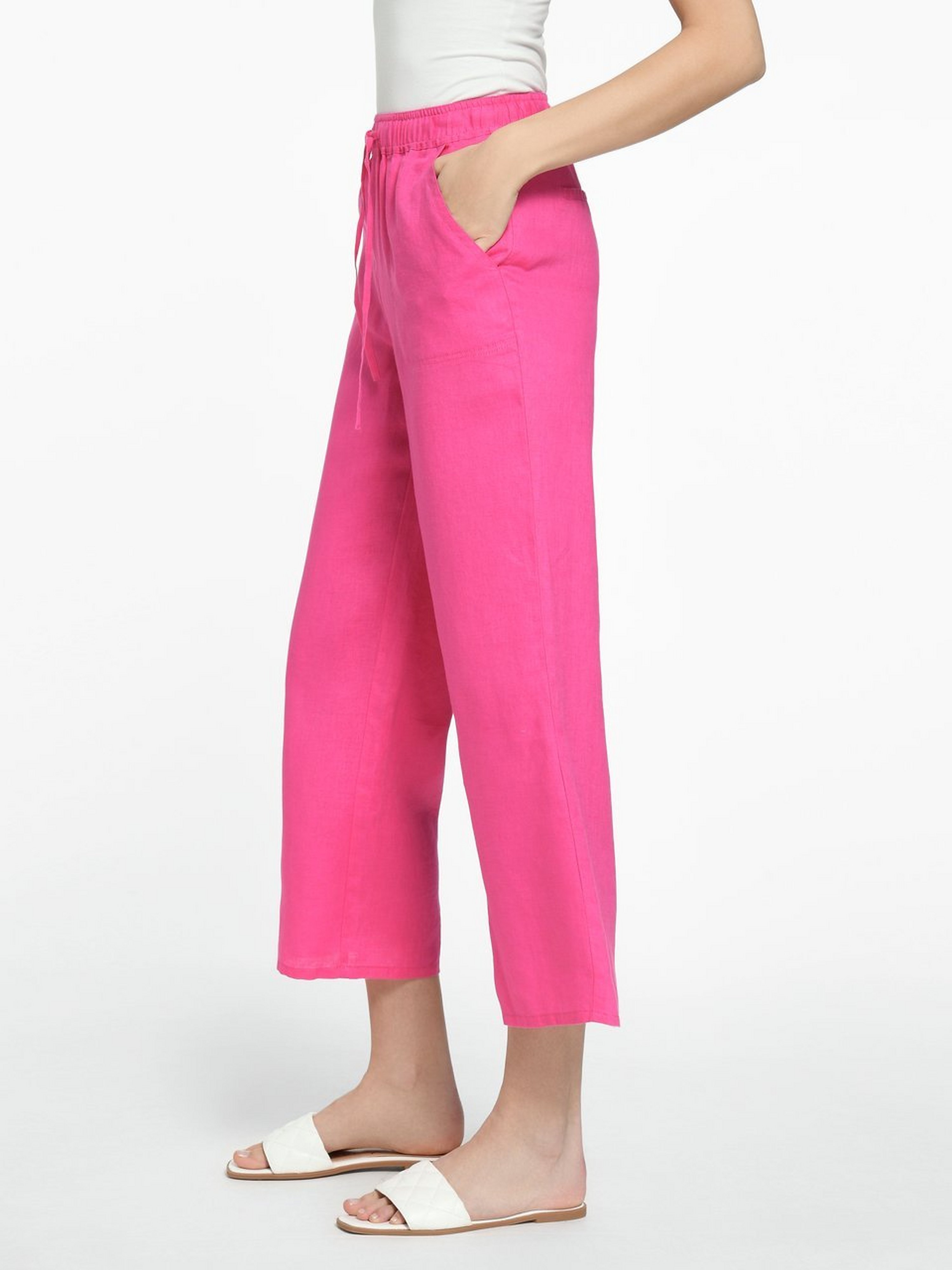 7/8-Schlupf-Hose aus 100% Leinen