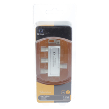 Q-Link coax F-splitter 3-weg/4F-connector