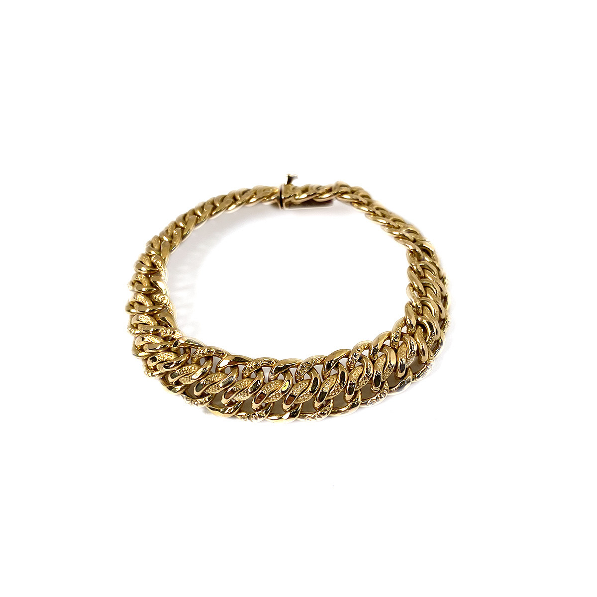 Bracelet d'occasion or jaune 750 maille russe 19 cm
