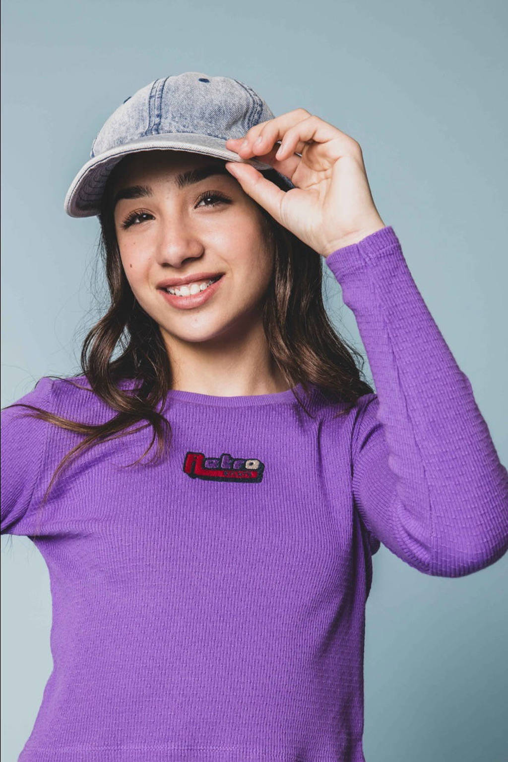 LOOXS longsleeve paars rib gebreid