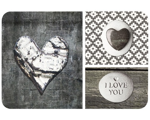 Placemat bedrukt met liefde in hout 30 x 45 cm