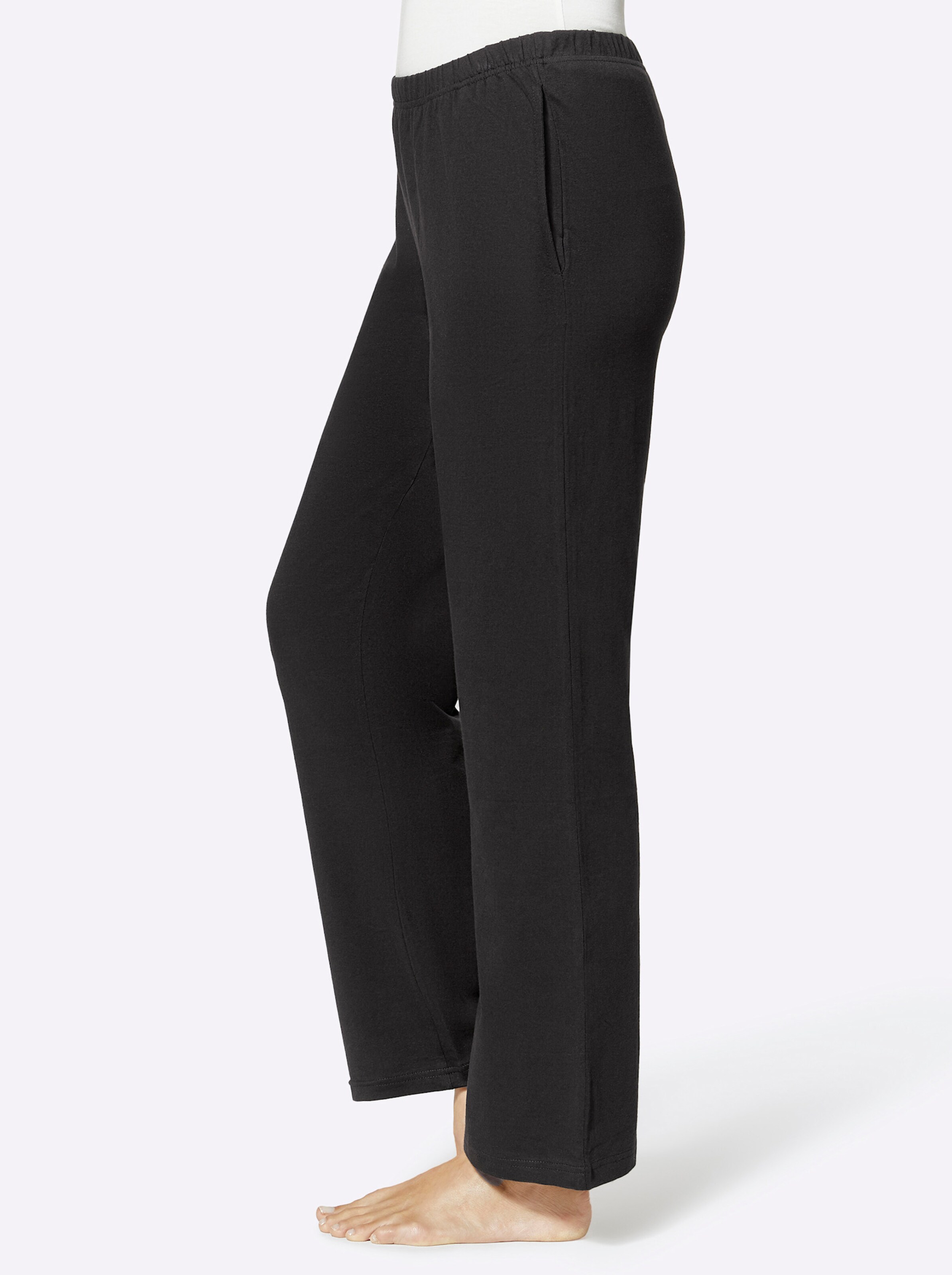 feel good Hose in schwarz + grau-meliert