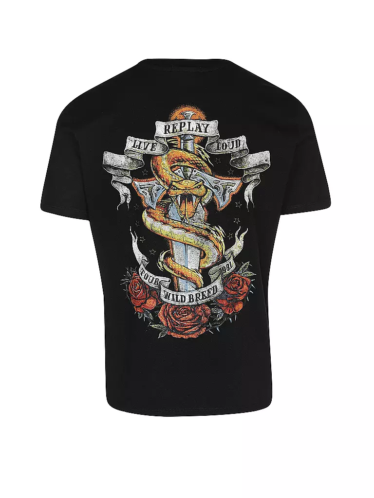 REPLAY T-Shirt schwarz