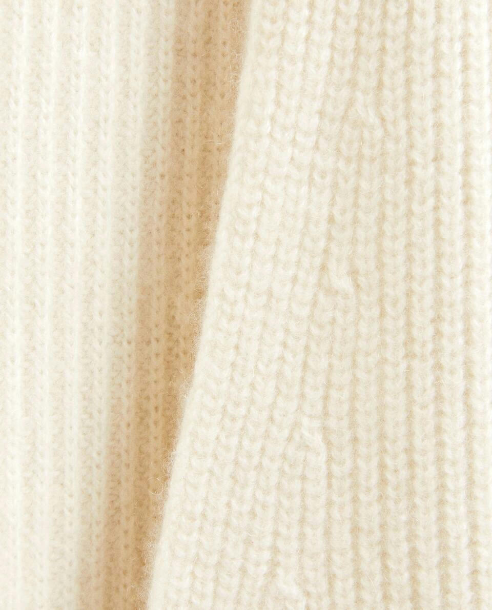 Jaqueta de cashmere canelada