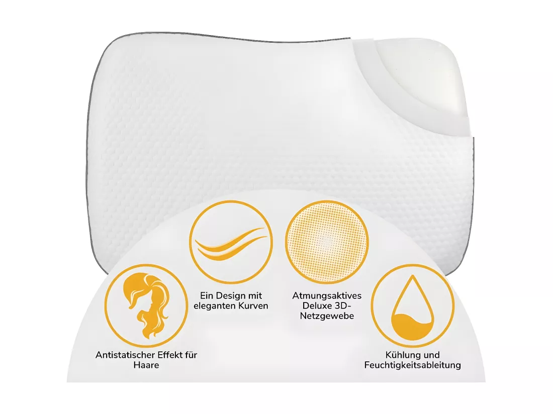 Oreiller Ergonomique Confort Épaule - Anti-Acariens - 60x40x13 - RELAX