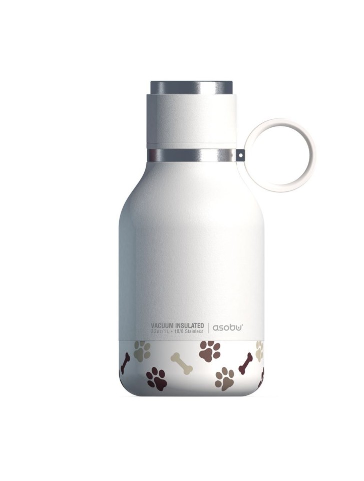 ASOBU - Thermo Vandflaske med Hundeskål 1000ml, rustfri stål