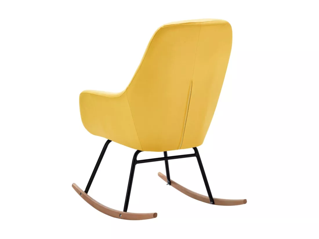 Chaise à bascule Jaune moutarde Tissu