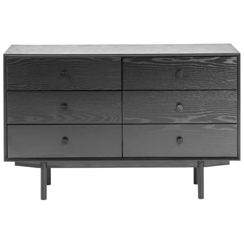 ALCESTER - Ladekast - Zwart - MDF