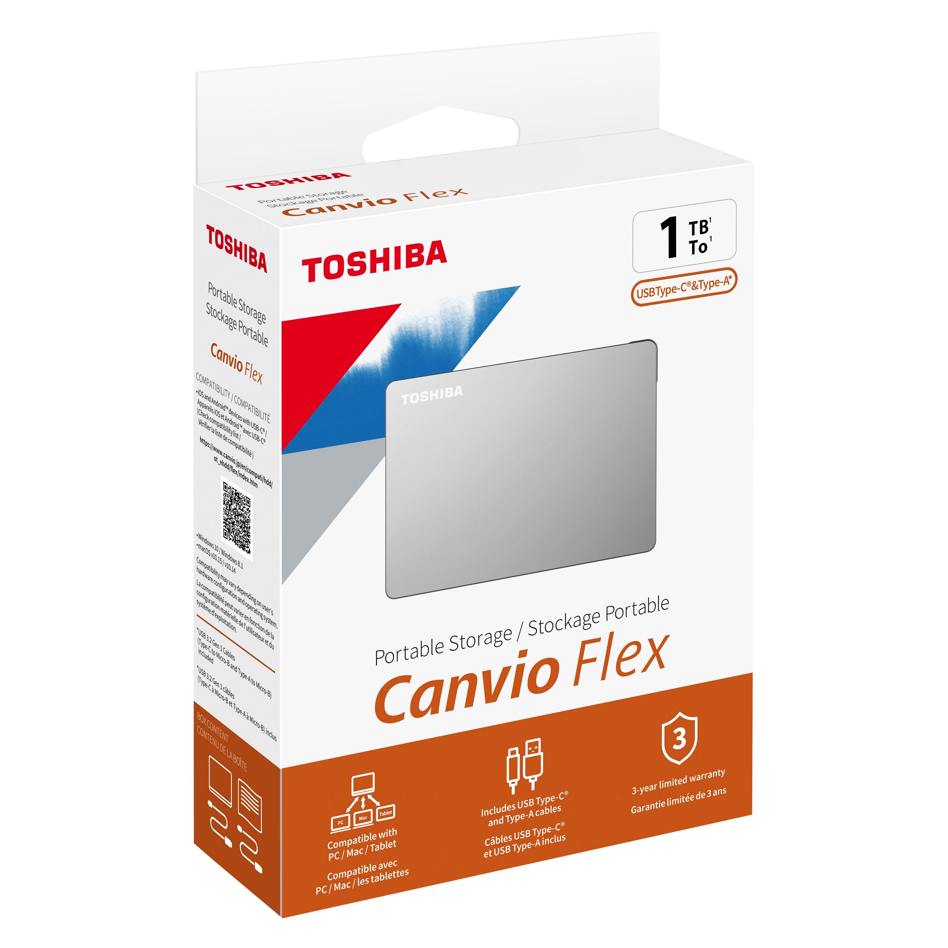 Toshiba Canvio Flex Silver 1 TB