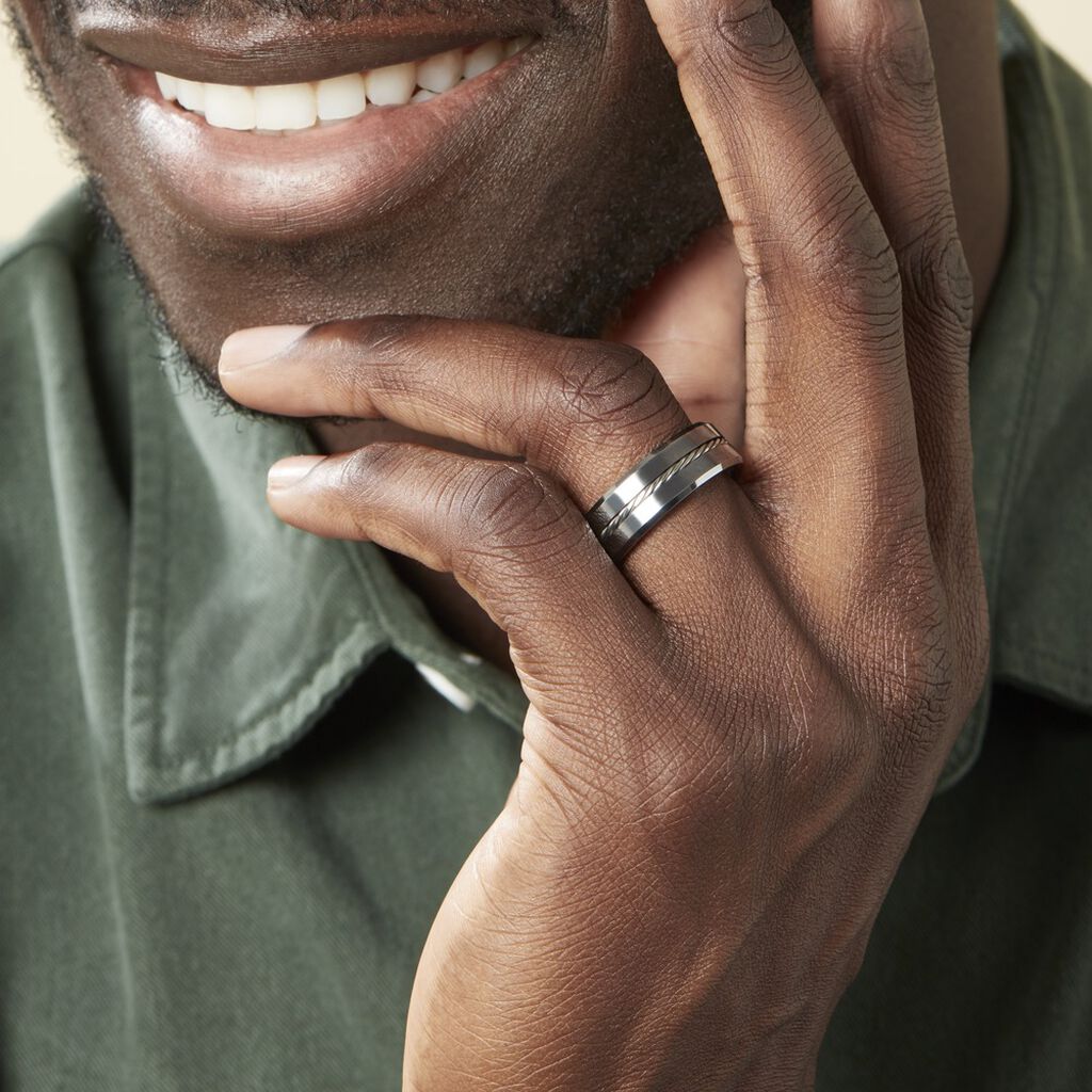 Bague Jourdan Iron Tungstene Blanc