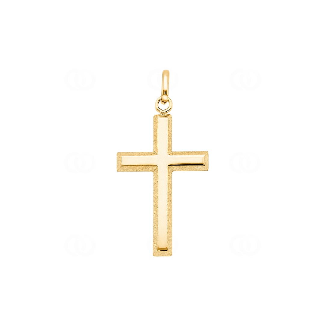 Anhänger 750/18 K Gelbgold Kreuz 18x28mm