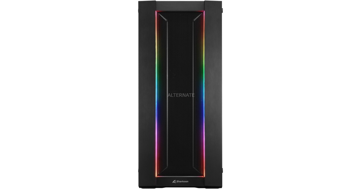 SharkoonELITE SHARK CA200M big tower behuizing  (Zwart | 4x USB-A | Window)