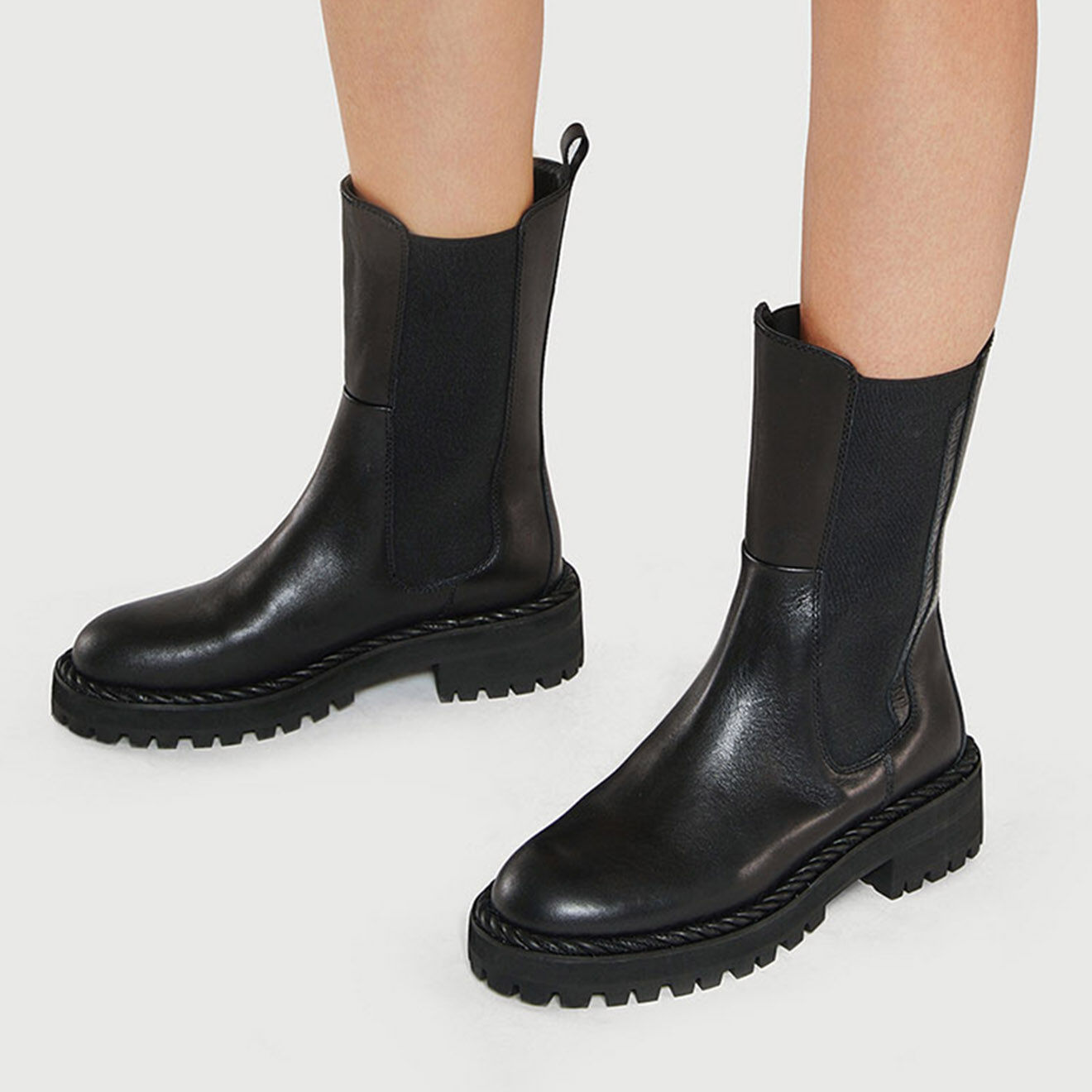 Liu-Jo Boots en Cuir Maeva noires