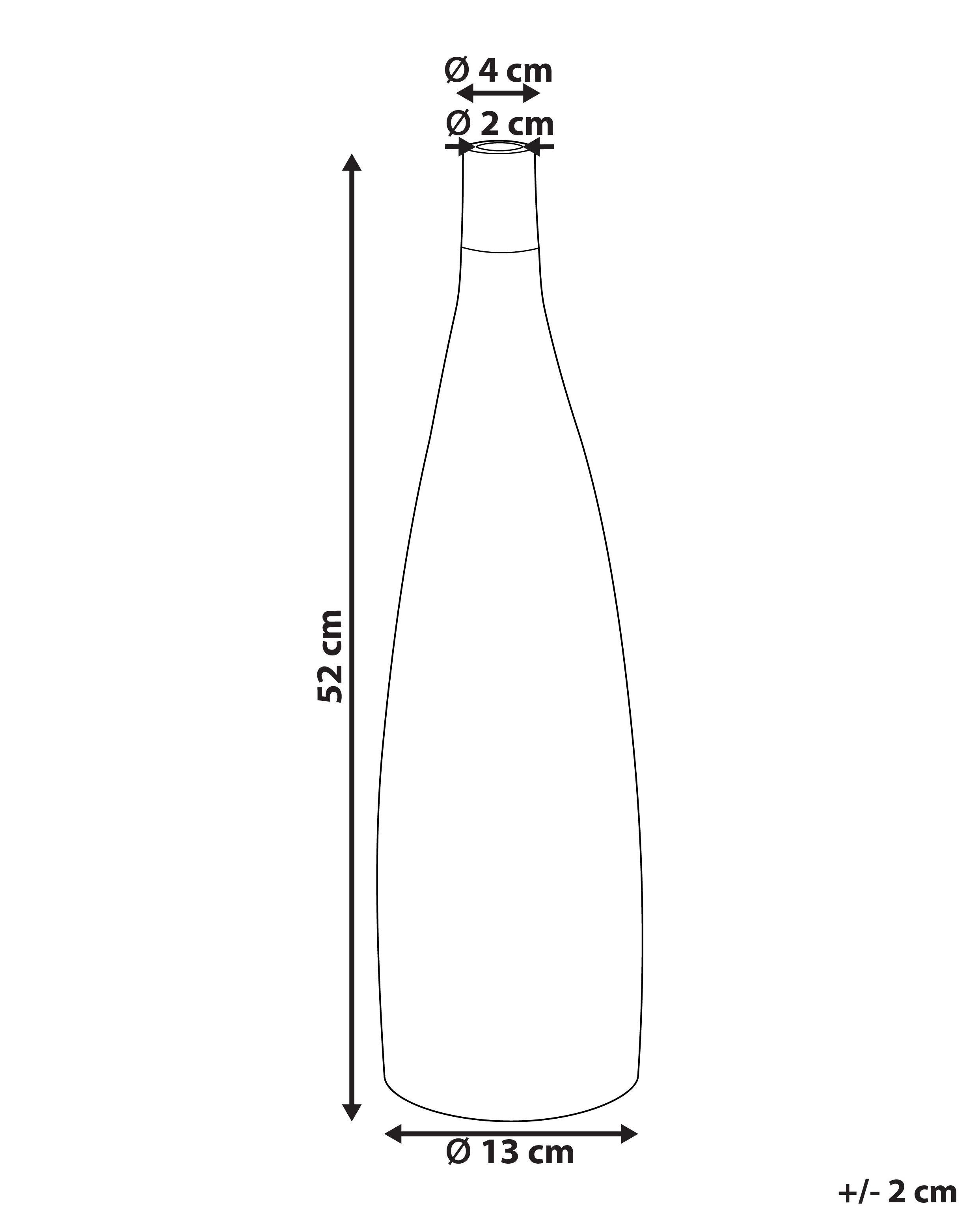 Bloemenvaas BURGOS Keramiek 52 cm Bruin