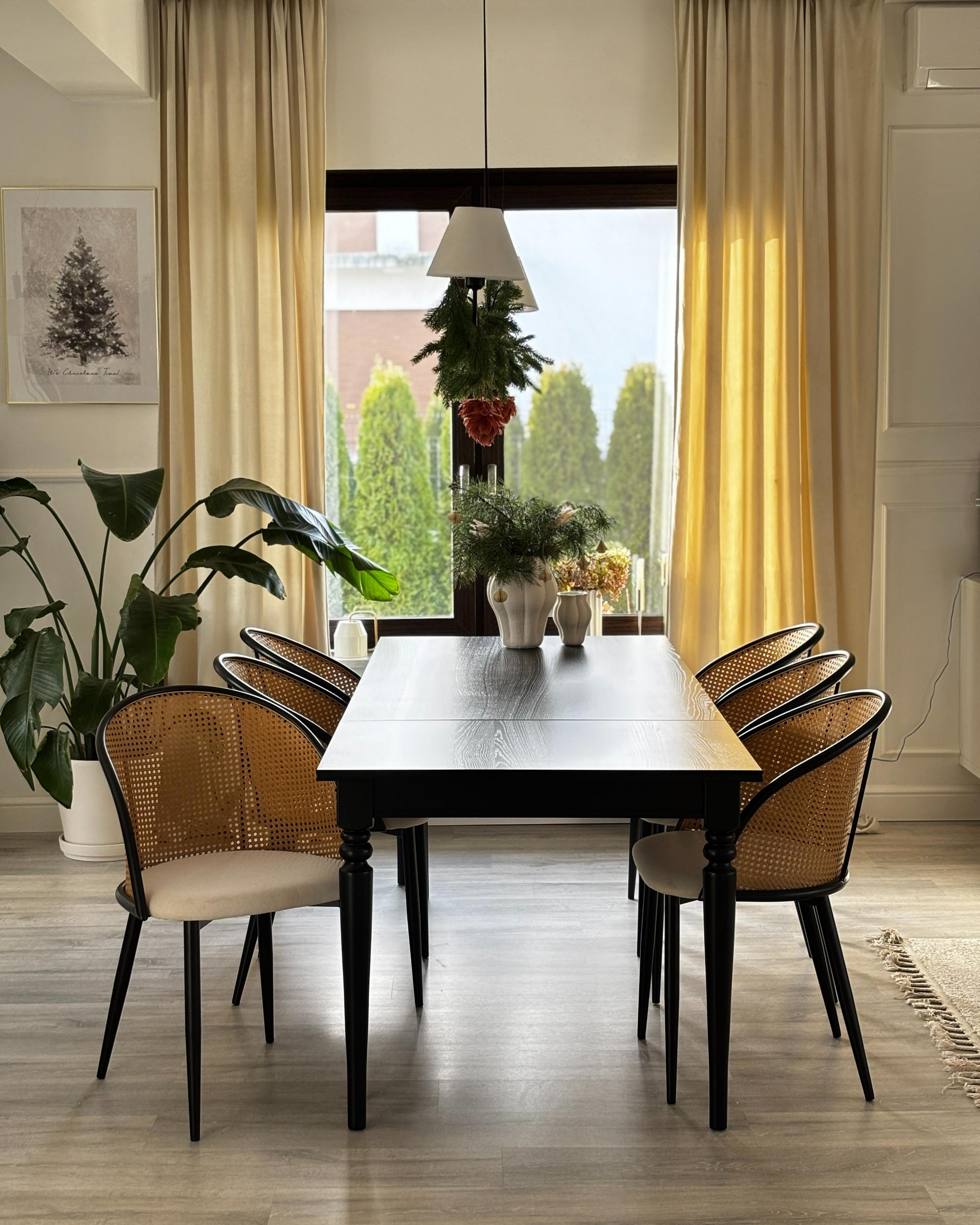 Set van 2 eetkamerstoelen CORNELL Metaal Zwart