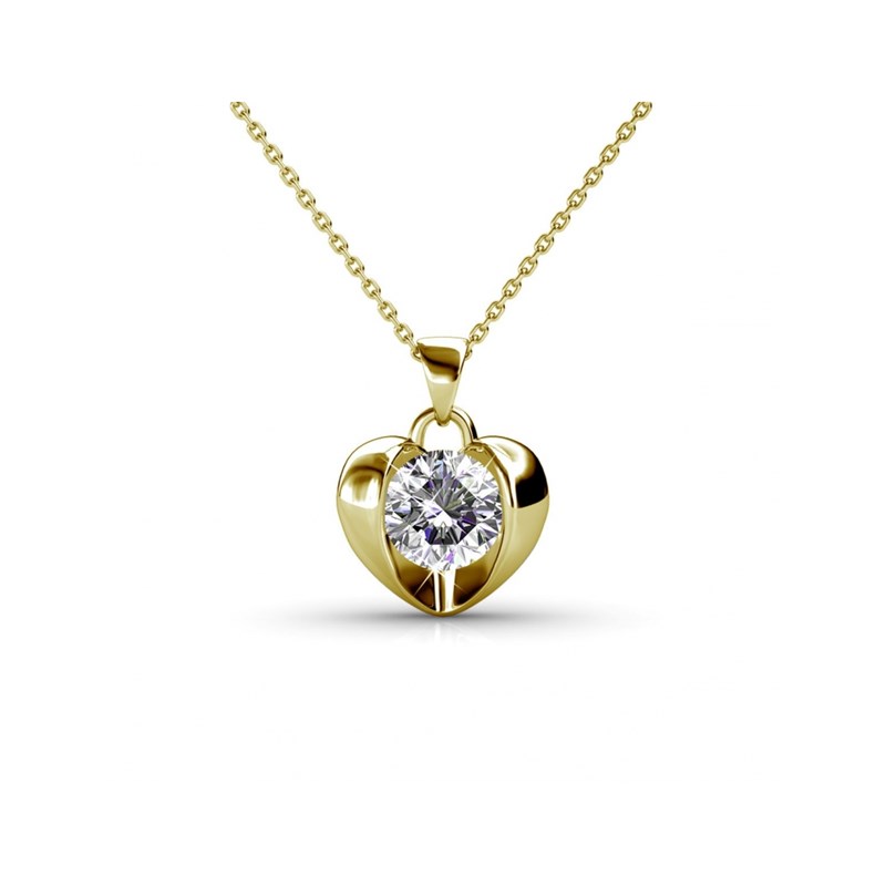 Pendentifs Simply Love - Doré et Cristal