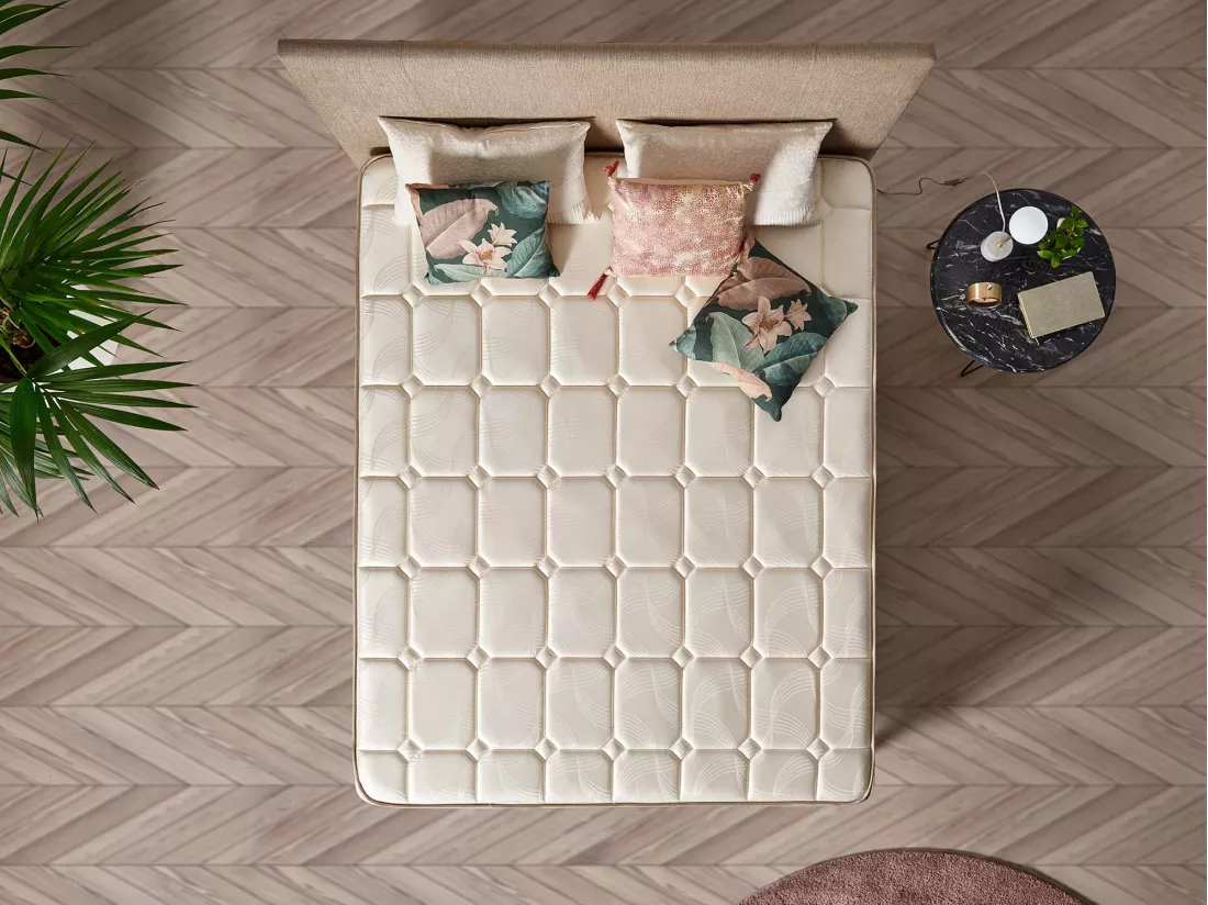 Naturalex - Matelas Luxury 140x190 cm - Multicouches HR - Blue Latex - Très épais 25 cm, Mousse à Mémoire de forme, 7 zones, Confortable - 2 faces été, hiver