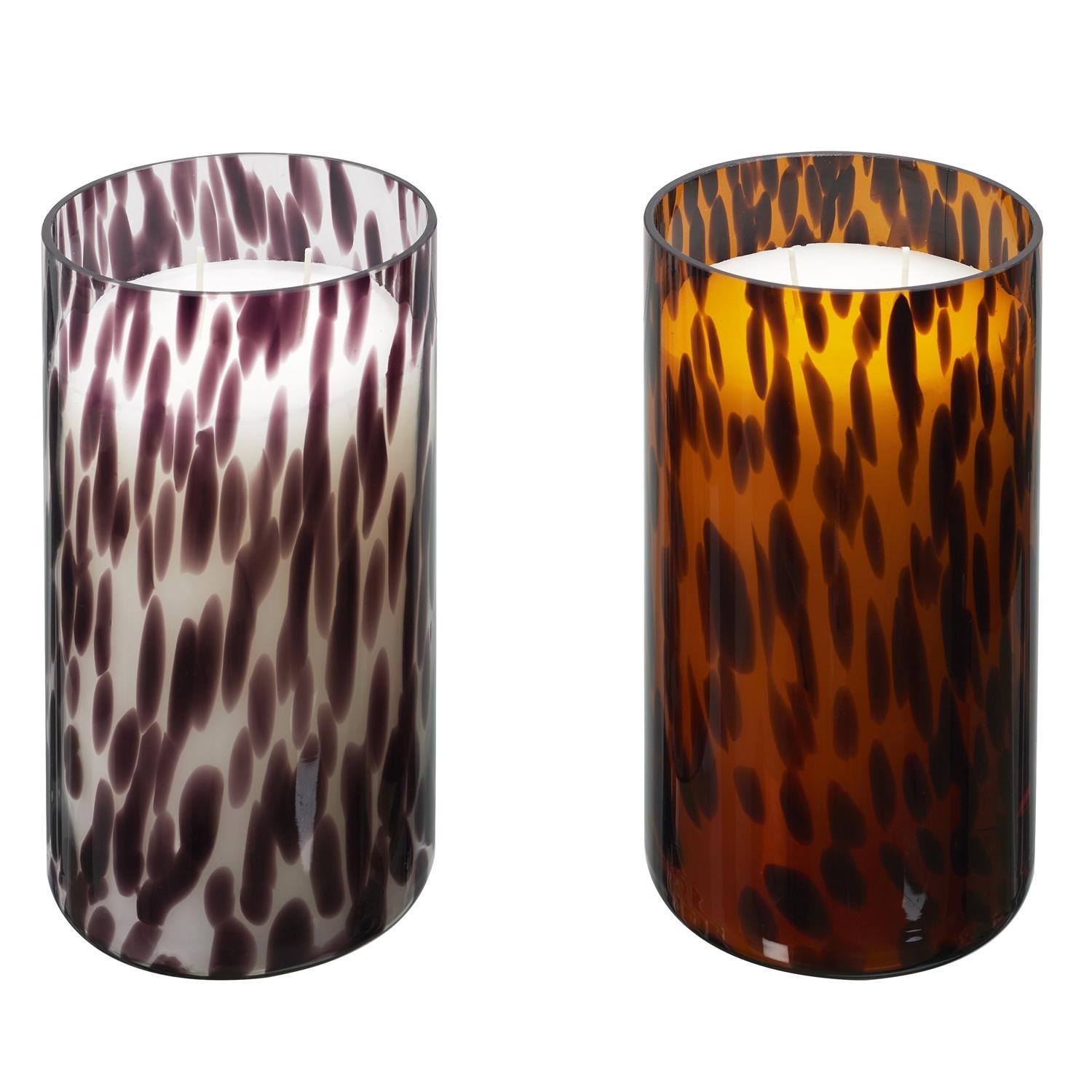 BOUGIE PARFUMEE VERRE MOUCHETE H.21CM